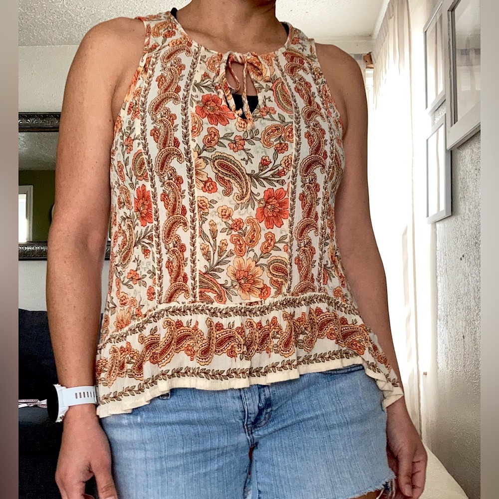 Patrons of peace Floral Hi-Low Top Blouse boho